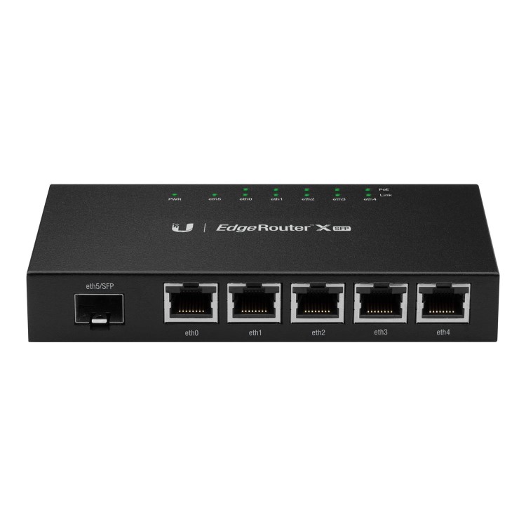 Ubiquiti ER-X-SFP EdgeRouter 5-Port Broadband Router w/ 1x SFP 5x Passive PoE Ports (50W)