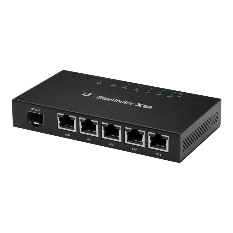 Ubiquiti ER-X-SFP EdgeRouter 5-Port Broadband Router w/ 1x SFP 5x Passive PoE Ports (50W)