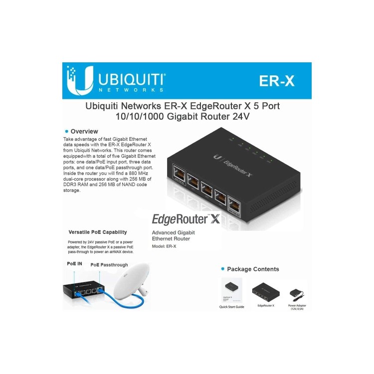 Ubiquiti EdgeRouter 1Gbps Dual-Band 5 Port Gigabit Router