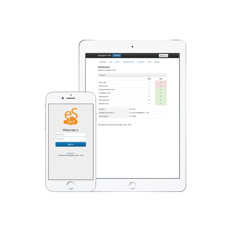 EntrySign Xpress Desk/Wall Mounted Education System