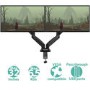 electriQ Premium Dual Monitor Arm for 13" - 32" Monitors