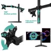 electriQ Freestanding Dual monitor arm for 13&quot; - 32&quot;  Monitors