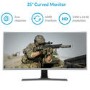 Refurbished electriQ WQHD HDR FreeSync 35'' 100Hz Curved UltraWide Gaming Monitor