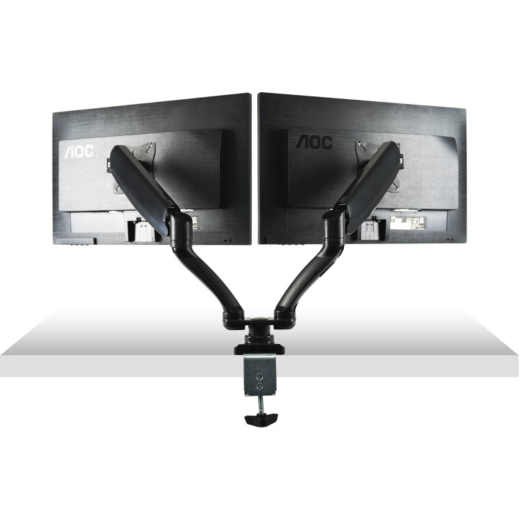 GRADE A1 - Dual Monitor Brackets with USB Ports