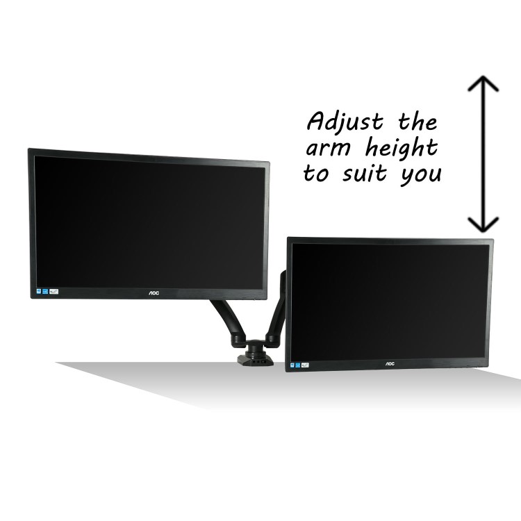 GRADE A1 - Dual Monitor Brackets with USB Ports