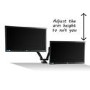 GRADE A1 - Dual Monitor Brackets with USB Ports