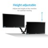 electriQ Dual Monitor Arms with USB Ports for monitors up to 27 inch