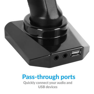 electriQ Dual Monitor Arms with USB Ports for monitors up to 27 inch