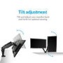 electriQ Dual Monitor Arms with USB Ports for monitors up to 27 inch