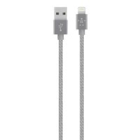 Belkin MIXIT Metallic Lightning to USB Tangle Free Cable in Silver  Belkin MIXIT Metallic Lightning to USB Tangle Free Cable in Silver
