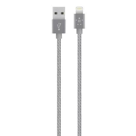 Belkin MIXIT Metallic Lightning to USB Tangle Free Cable in Silver