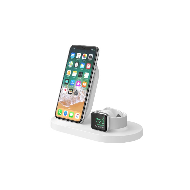 Belkin BOOST UP Wireless Charging Dock for iPhone + Apple Watch + USB port - White
