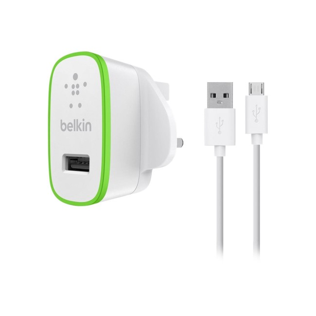 Belkin Universal Home Charger with Micro USB ChargeSync Cable - White