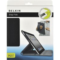 Belkin Snap Folio with auto-wake feature - Black Leather