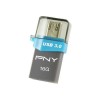 PNY Duo-Link On-the-Go OU3 - USB flash drive - 16 GB - USB 3.0 / micro USB
