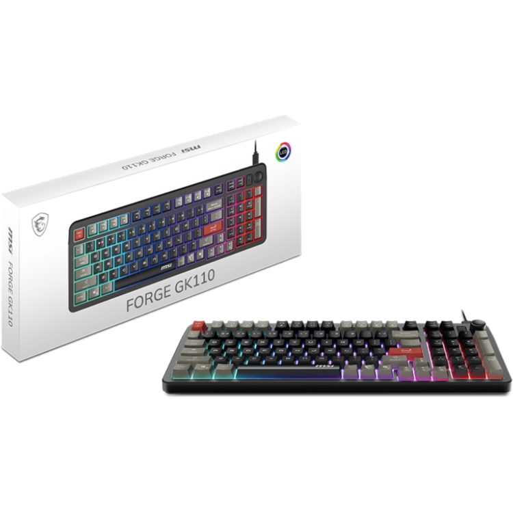 MSI FORGE GK110 Wired Gaming Keyboard Black
