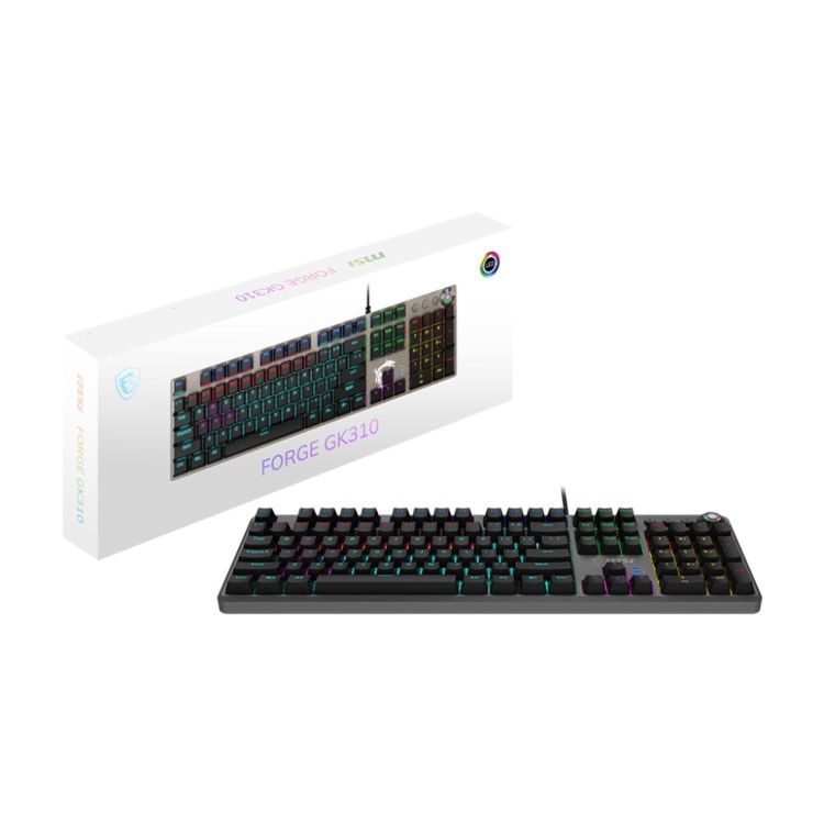 MSI FORGE GK310 RED UK Keyboards Yes Wired Yes Gaming Keyboard Black