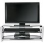 Alphason FRN1100/3WHT/SK Francium TV Stand for up to 50" TVs - Smoked Glass 