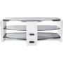 Alphason FRN1100/3WHT/SK Francium TV Stand for up to 50" TVs - Smoked Glass 