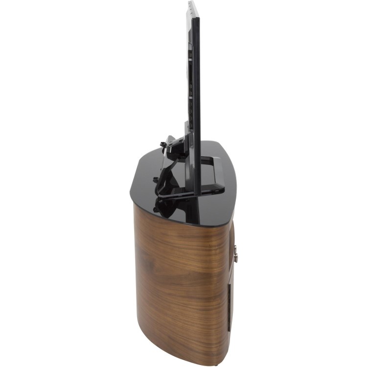 Blenheim Affinity Curved TV Stand 1100 Walnut / Black Glass