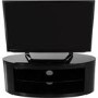 Buckingham Oval Affinity TV Stand 1100 Satin Black / Black Glass