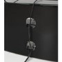 Buckingham Oval Affinity TV Stand 1100 Satin Black / Black Glass