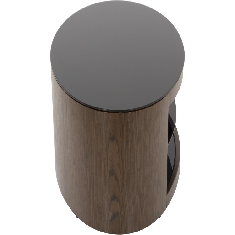 Buckingham Oval Affinity TV Stand 1100 Walnut / Black Glass