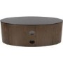Buckingham Oval Affinity TV Stand 1100 Walnut / Black Glass