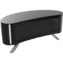 Bay Affinity Curved TV Stand 1150 Black / Black Glass