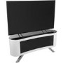Bay Affinity Curved TV Stand 1150 Gloss White / Black Glass