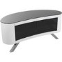 Bay Affinity Curved TV Stand 1150 Gloss White / Black Glass