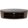 Buckingham Affinity Oval TV Stand 1400 Walnut / Black Glass
