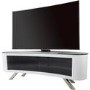 Bay Affinity Curved TV Stand 1500 Gloss White / Black Glass