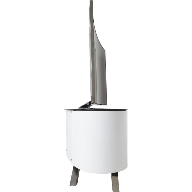 Bay Affinity Curved TV Stand 1500 Gloss White / Black Glass