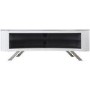 Bay Affinity Curved TV Stand 1500 Gloss White / Black Glass