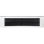 Bay Affinity Curved TV Stand 1500 Gloss White / Black Glass