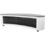 Bay Affinity Curved TV Stand 1500 Gloss White / Black Glass