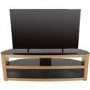 Burghley Affinity Curved TV Stand 1500 Oak / Black Glass