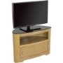 Blenheim Affinity Curved TV Stand 800 Oak / Black glass