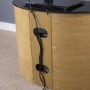 Blenheim Affinity Curved TV Stand 800 Oak / Black glass