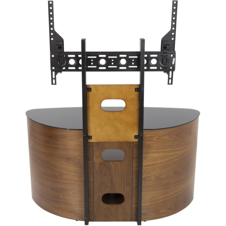 Refurbished AVF FSL1000BLEW Blenheim Affinity Curved Combi TV Stand 1000 Walnut / Black Glass