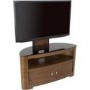 Refurbished AVF FSL1000BLEW Blenheim Affinity Curved Combi TV Stand 1000 Walnut / Black Glass
