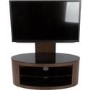 Buckingham Affinity Oval Combi TV Stand 1000 Walnut / Black Glass
