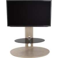 Chepstow Affinity Oval Pedestal TV Stand 930 Whitewashed Oak / Black Glass Chepstow Affinity Oval Pedestal TV Stand 930 Whitewashed Oak / Black Glass