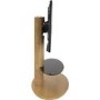 Chepstow Affinity Oval Pedestal TV Stand 930 Oak / Black Glass