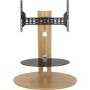 Chepstow Affinity Oval Pedestal TV Stand 930 Oak / Black Glass