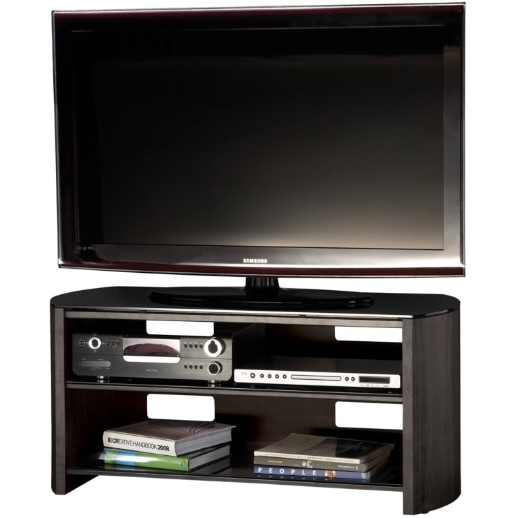 Alphason FW1100-BV/B Finewoods TV Stand for up to 50" TVs - Black/Oak