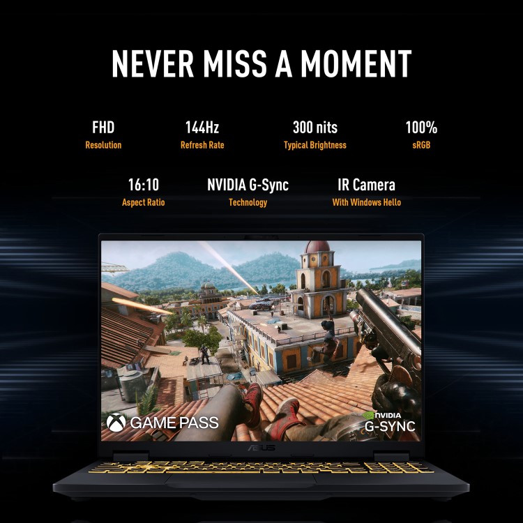 ASUS TUF 16 Intel Core i5 16GB RAM 512GB SSD NVIDIA GeForce RTX 5050 144Hz 16 Inch Windows 11 Gaming Laptop