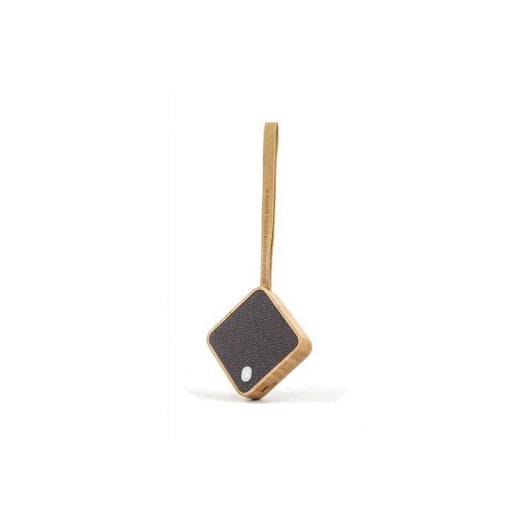 Gingko MI Square Pocket Portable Bluetooth Speaker - Bamboo