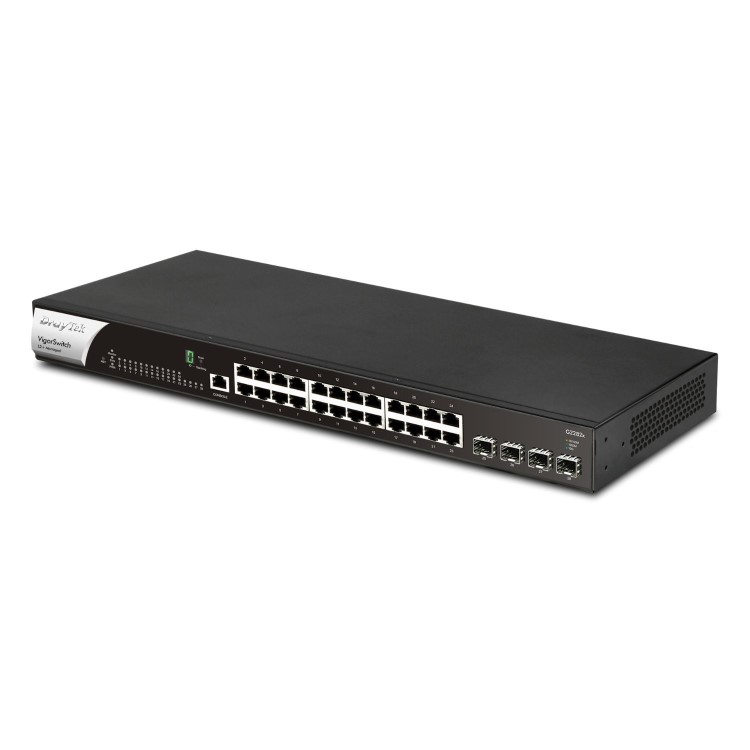 DrayTek VigorSwitch G2282x 10GbE Gigabit Switch with 24 Gigabit Ports and 4 10GbE SFP+